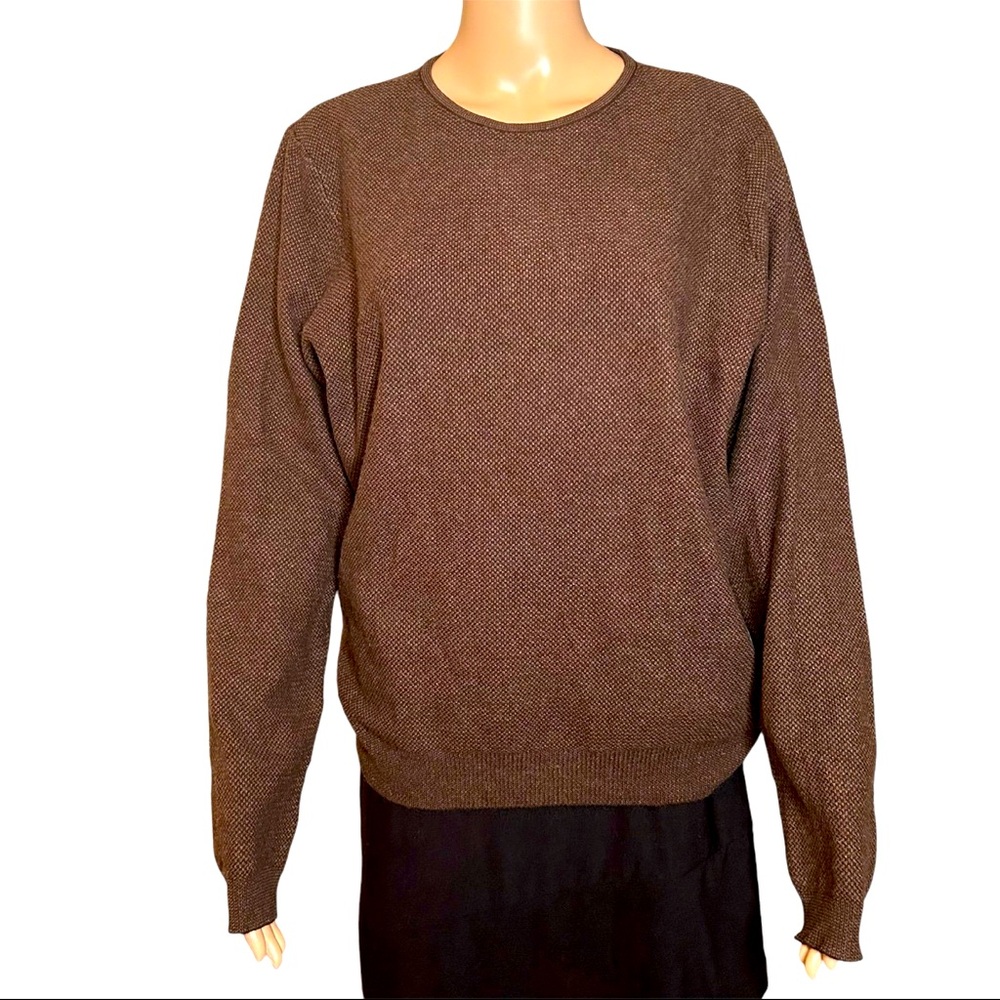 Lauren Ralph Lauren Silk Cashmere chocolate brown pullover sweater women size XL
